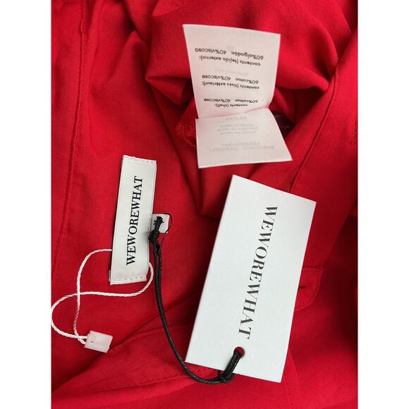 Weworewhat Boxy Red Button Down Shirt Size M - Picture 4 of 4